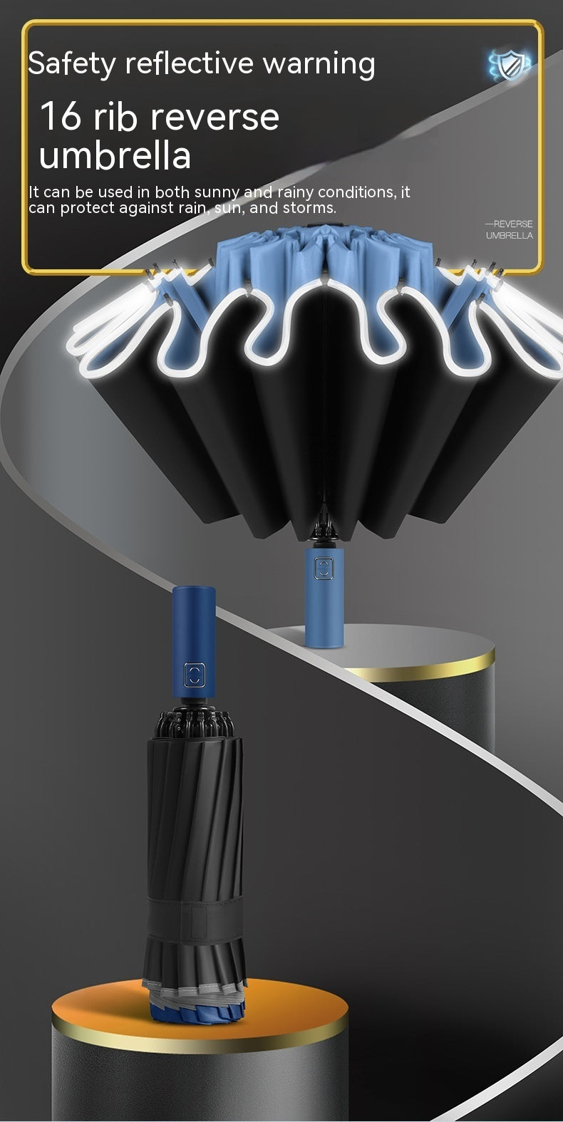 Fully Automatic Folding Reverse Umbrella